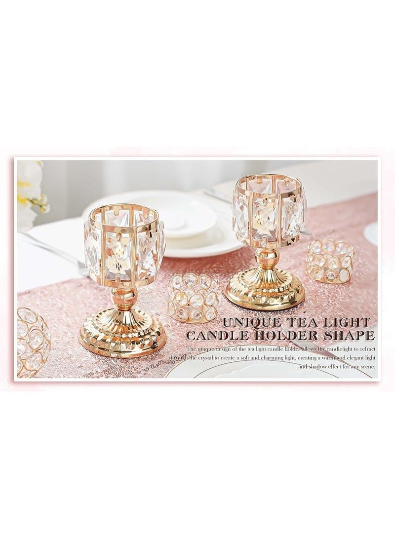 AuliceVerse Ramadan's Luminous Centerpiece: Metal & Crystal Candle Holder – Decorative Light Art for Dining, Weddings & Fireplace Ambiance - Image 2